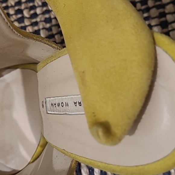 ZARA LIME GREEN SUEDE OPEN TOE HEELS - Picture 7 of 11